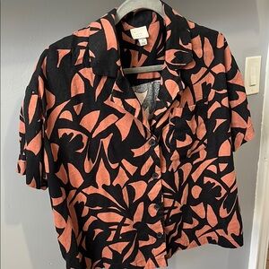 Printed Boxy Button Up